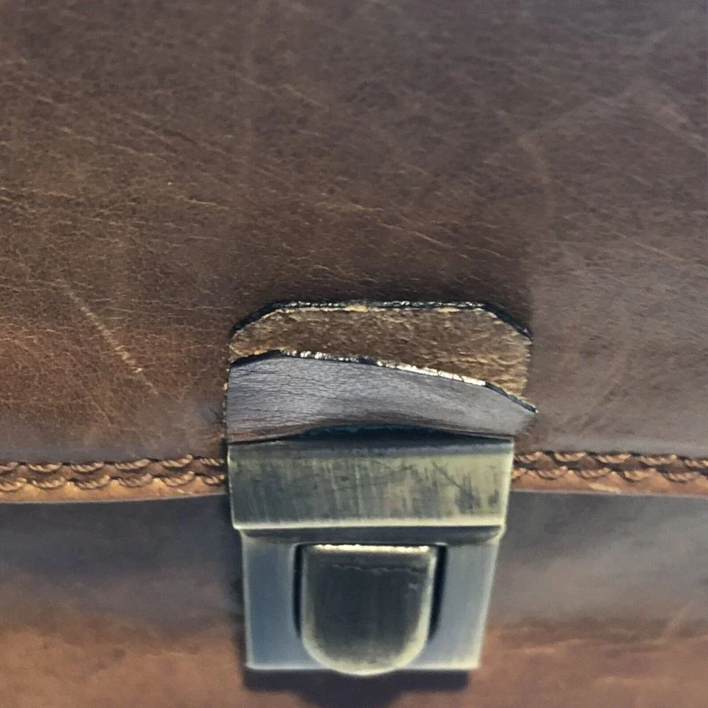 Vintage Ferran Cerdans Disseny Large Leather Wallet Clutch Made In Spain